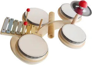1 Set Drum Set Jazz Drum Kit Playset for Educational Musical Instrument Safe Materials Develops Sensory Skills for Parties