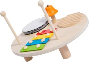 1 Set Musical Xylophone Drum Set Educational Wooden Percussion Playset for Boys Sensory for Music Exploration Indoor Outdoor Fun