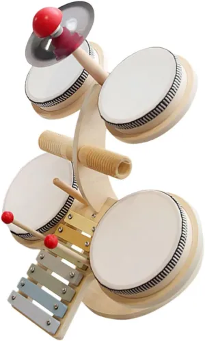 1 Set Set Drum Set Musical Instrument for Little Hands Encourages Creativity and Intelligence Great Fun
