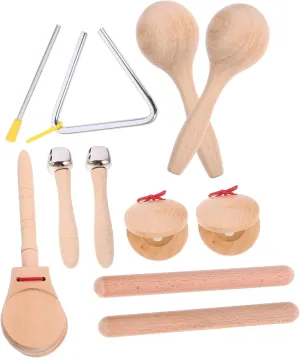 1 Set Wooden Musical Instrument Percussion for Includes Rhythm Stick and Maraca Design for Music Education and Fun