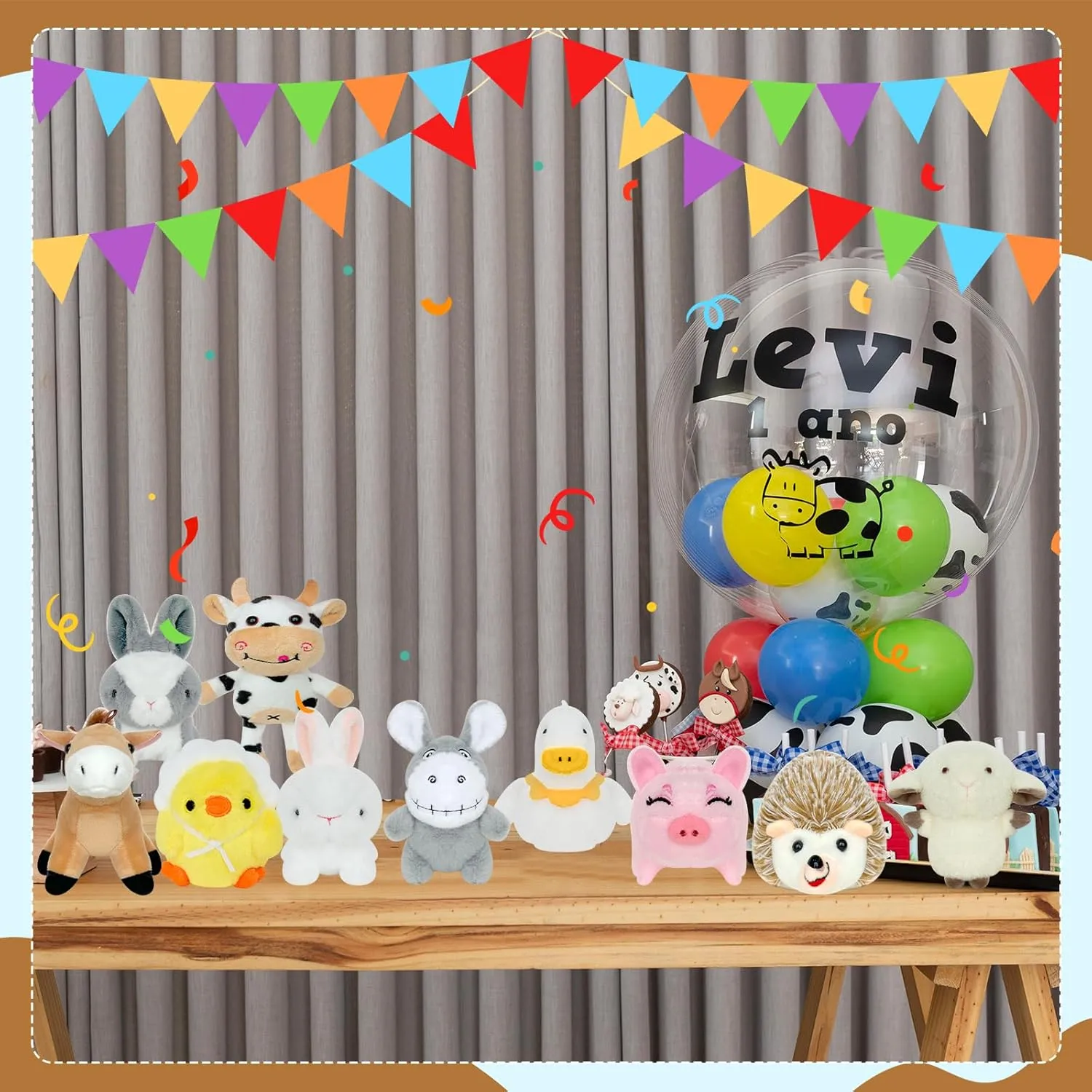 10 Pcs Mini Stuffed Farm Animals Bulk 4.72 Inch Farm Animals Plush Cute Chick Horse Duck Sheep Rabbit Cow Pig Donkey Hedgehog for Farm Party Favors Goodie Bag Fillers Home Decor Classroom Prizes