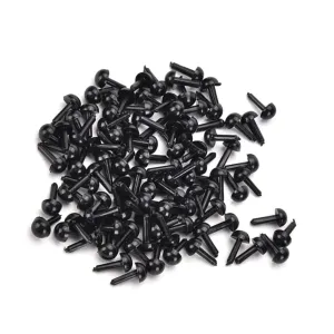 100pcs 3mm-6mm Plastic Teddy Pin Eyes Figurine Eyes No Thread for Dolls Toys Felting Bear