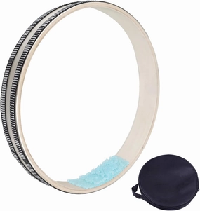 10 inch Ocean Drum with built in Night Shining Beads. Musical Instrument, Percussion, Sea Wave Drum for Meditation and Relaxation, Wave Bead Hand Drum, Sea Drum with Drum Bag,Luminous Beads