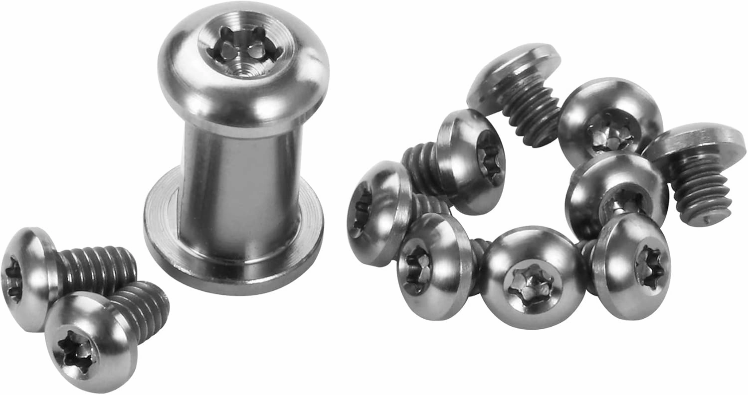 13-Piece Titanium Screw for Benchmade 535 Bugout, Mini Bugout 533 and Bailout 537, Complete Hardware Set Includes Pivot, Handle and Pocket Clip Screws, Titanium Primary Color