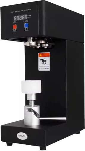 180W Can Seamer Aluminum Can Sealer, Commercial Electric Plastic Aluminum Cup Sealer Machine, 5pcs/min Beer Can Sealer,Black-110V