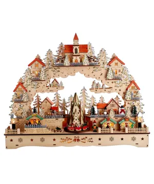 18.5" Musical/Motion Christmas Village