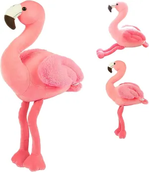 19 Inch Tall Soft Flamingo Stuffed Animal Pink Plushie Flamingo Plush Toys for Home Decor Stuffed Animals Plush Figure Gift for Kids or Lover in Birthday Valentine and Christmas