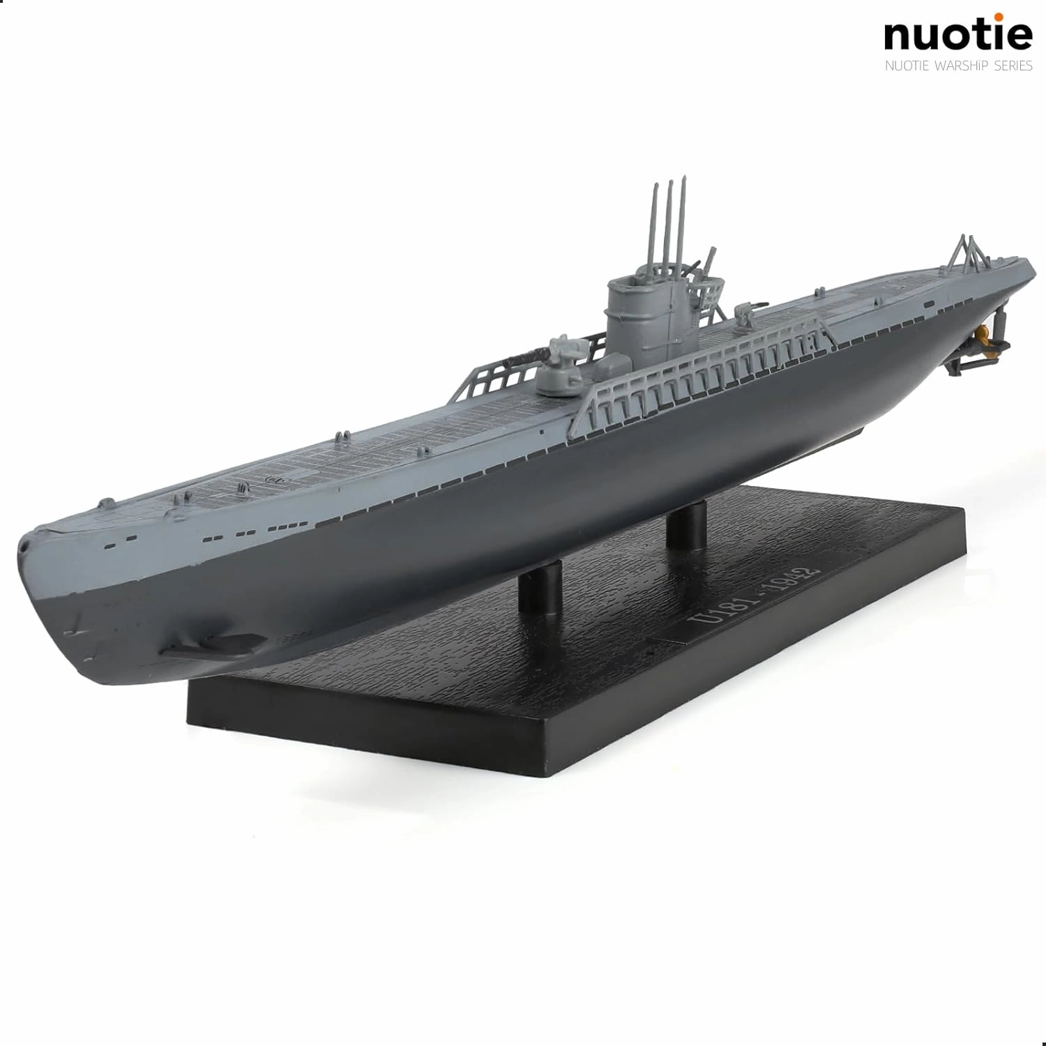 1/350 U-181-1942 WWII German Kriegsmarine Submarine Battleship Model Type IXD2 U-Boat Miniature Warld War II Alloy Metal Diecast Military Model with Display Stand Collection Gift for Adult
