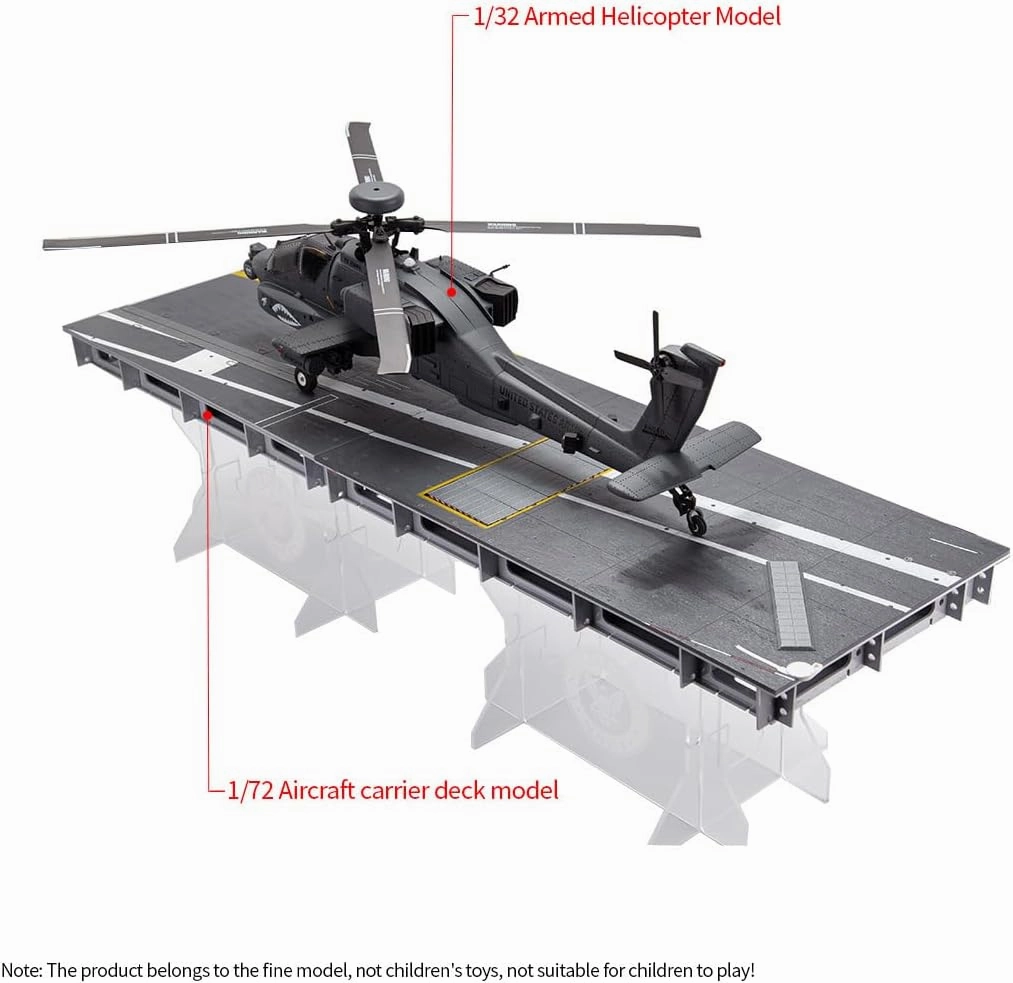1/72 Nimitz-Class Aircraft Carrier Deck Model Kit, A2 A3 Module Catapult 3 Track Initial Section with Acrylic Stand, Miniaturized Military Scenario Model Decor Birthday Gift