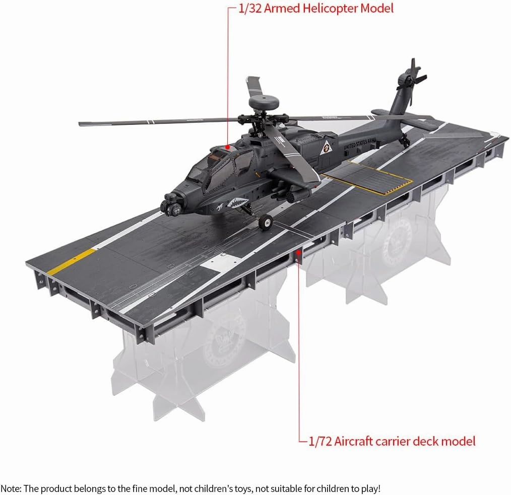 1/72 Nimitz-Class Aircraft Carrier Deck Model Kit, A2 A3 Module Catapult 3 Track Initial Section with Acrylic Stand, Miniaturized Military Scenario Model Decor Birthday Gift