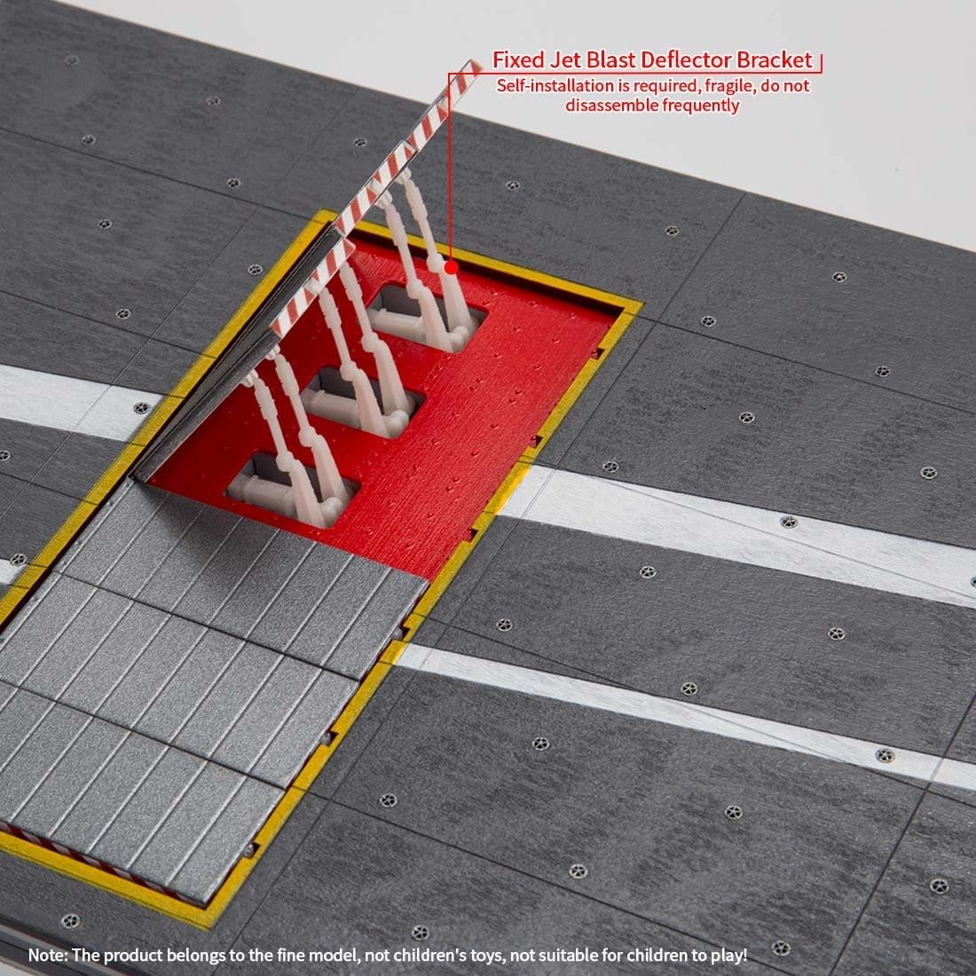 1/72 Nimitz-Class Aircraft Carrier Deck Model Kit, A2 A3 Module Catapult 3 Track Initial Section with Acrylic Stand, Miniaturized Military Scenario Model Decor Birthday Gift