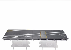 1/72 Nimitz-Class Aircraft Carrier Deck Model Kit, A2 A3 Module Catapult 3 Track Initial Section with Acrylic Stand, Miniaturized Military Scenario Model Decor Birthday Gift