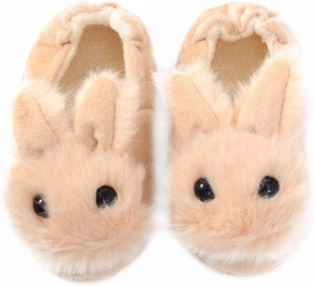 1 Pair Plush Rabbit Winter Warm Slippers Kids Non Slip House Slippers Cute Rabbit Ears Indoor Slippers