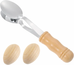 1 Set Boys and Girls Musical Instruments 1 Metal Spoon 2 Wooden Egg Party Spoon Percussion Eggs
