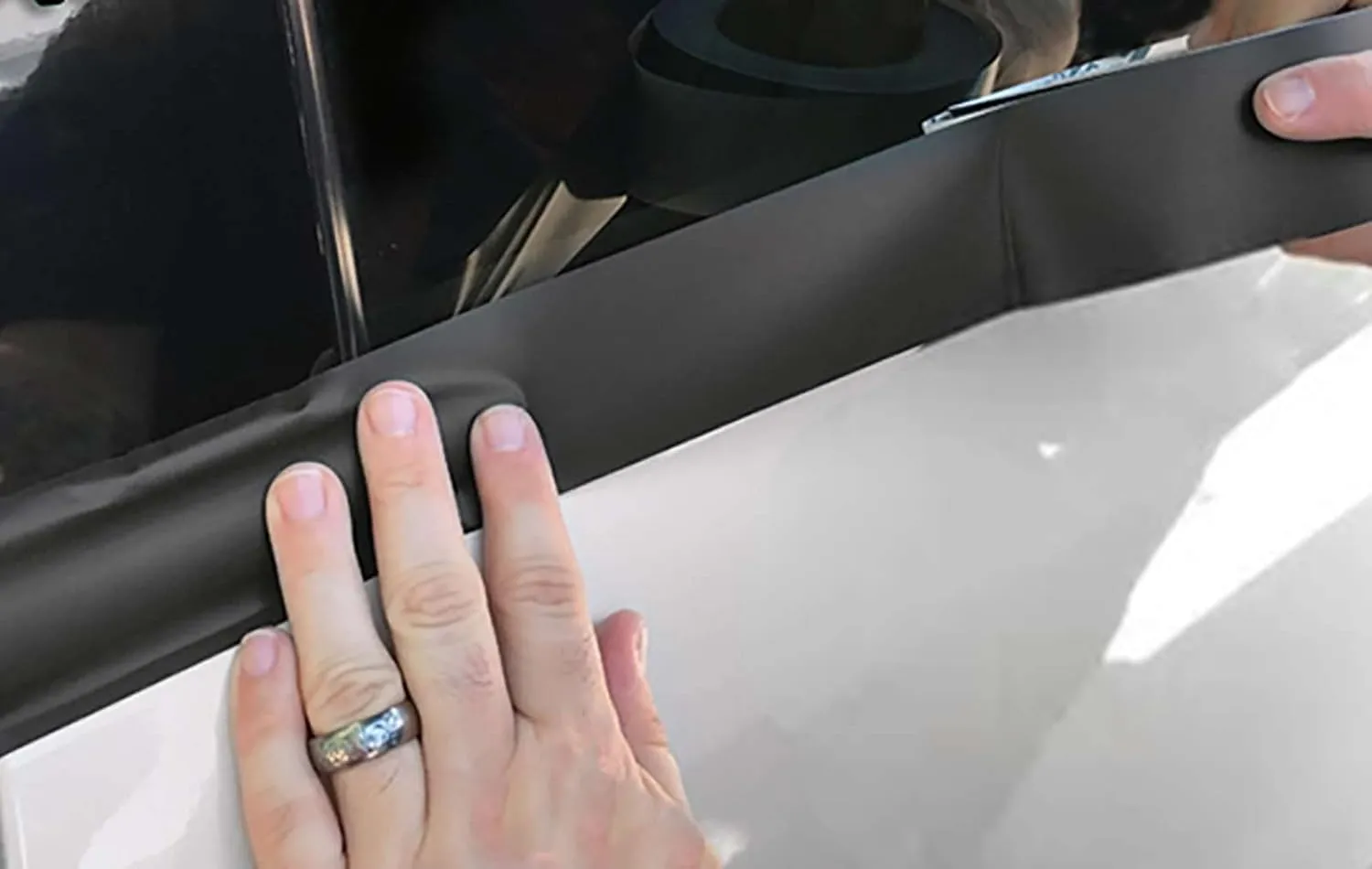 2 inches x 25 Feet Gloss Black 3M 2080 Vinyl Wrap Kit for Black Out Chrome Delete Window Trim Door Trim with Tool Kit
