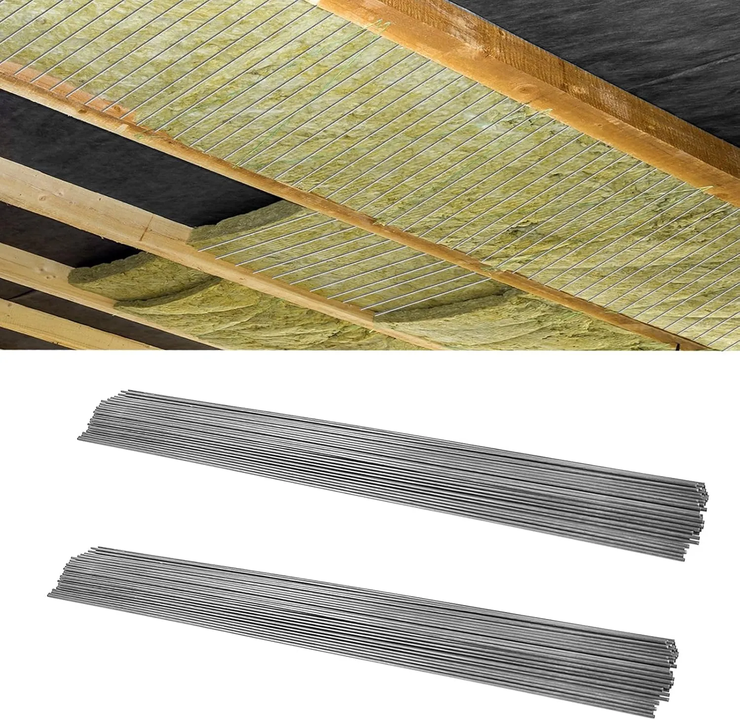 200 Pcs 16 Inch Insulation Support - 16" Carbon Steel Metal Insulated Wire for Attic, Ceiling Insulation, DGG005
