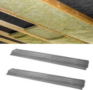 200 Pcs 16 Inch Insulation Support - 16" Carbon Steel Metal Insulated Wire for Attic, Ceiling Insulation, DGG005