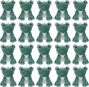 20 Pcs Mini Frogs Plush Keychains Stuffed Animals Bulk Frogs Birthday Party Favors Small Plush Bulk Graduation Gifts Ornament Kawaii Animal Keychains for Baby Shower Birthday Party Woman