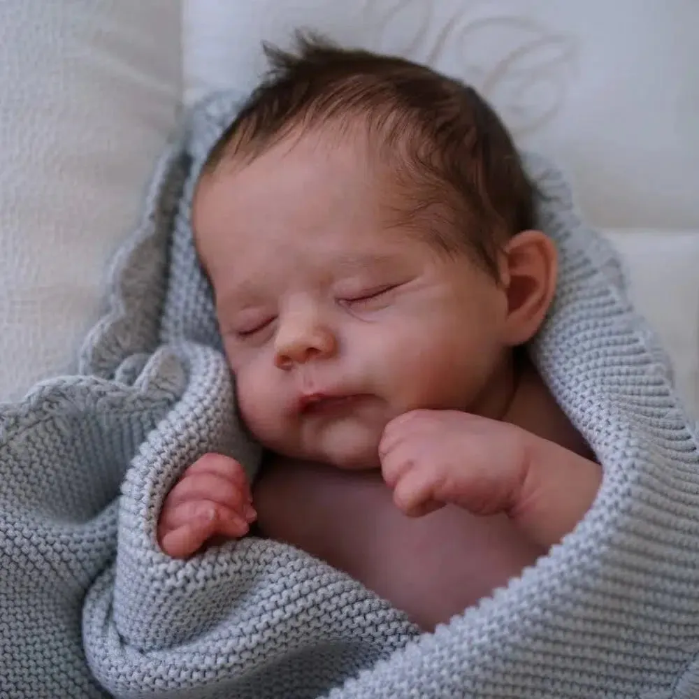 21-Inch Painted Reborn Baby Kit Eric/Erica with Eyelashes and 3D Painted Skin
