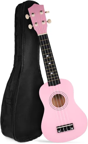 21 Soprano Ukulele for Beginners Lightweight Musical Instrument with Bag Spare String Pick and Instruction Manual for Adults