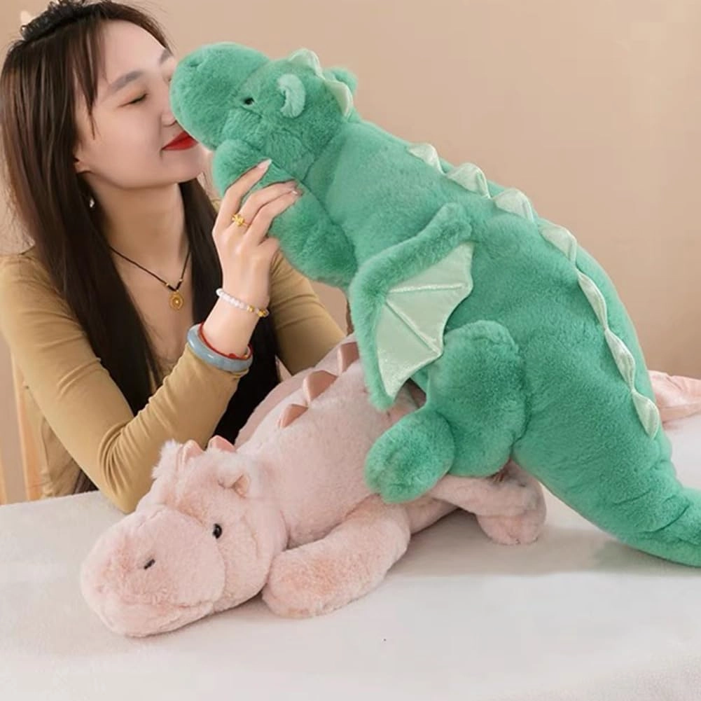 27.5" 2Lbs Weighted Stuffed Animal, Soft and Sturdy Weighted Dragon Plush for Kids and Adults, Small Pink Dragon Stuffed Animal