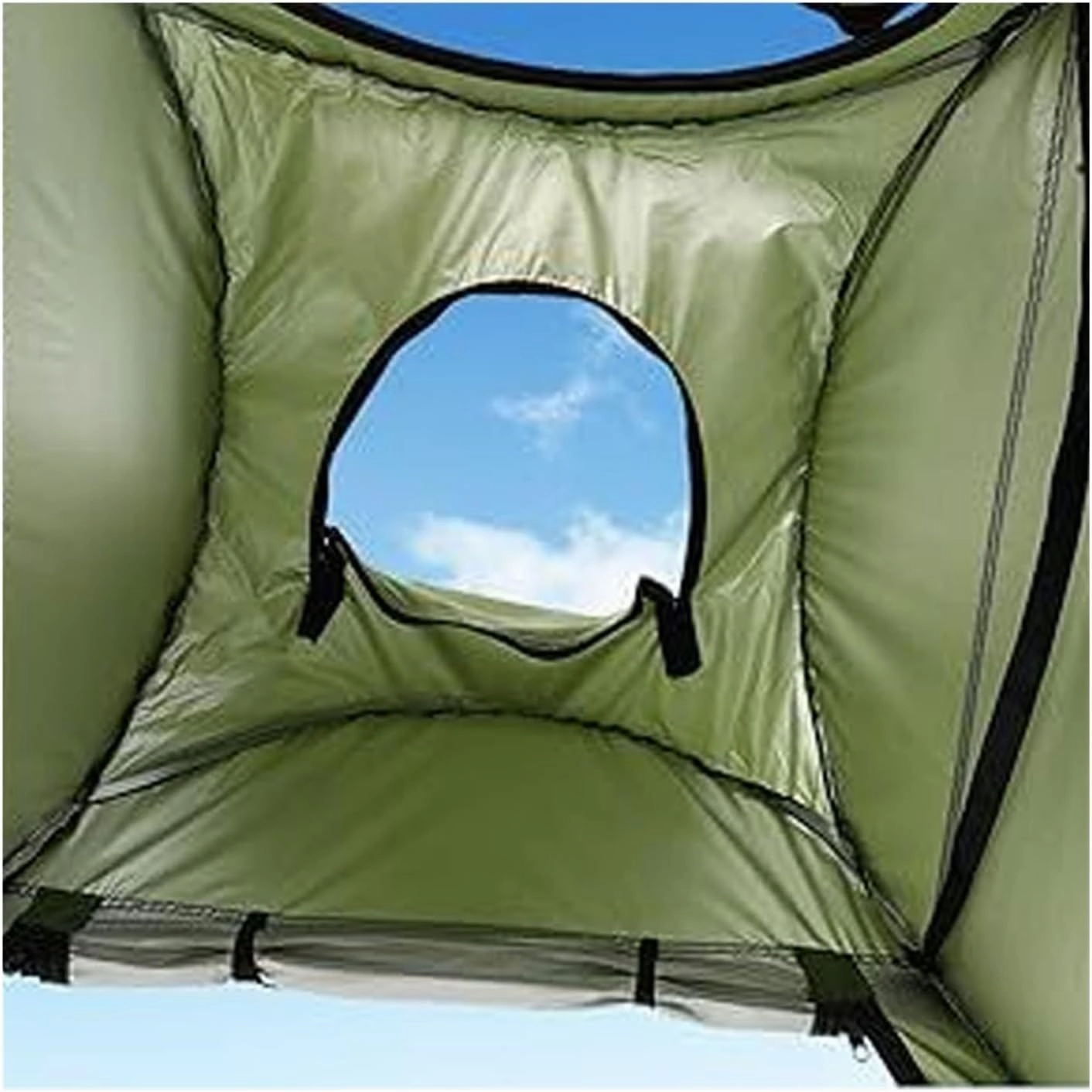 2in1 Foldable Travel Toilet with Weatherproof Tent, Compact Mobile Bathroom Solution for Camping and Road Travel