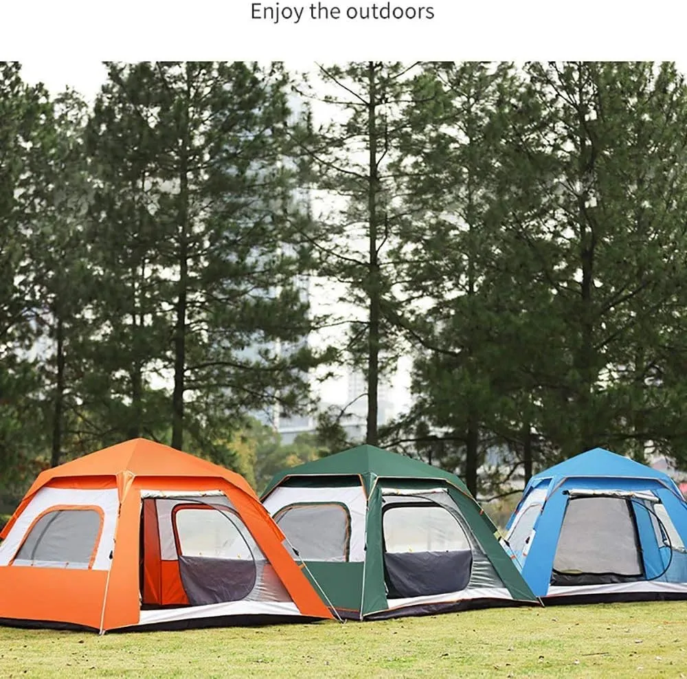 3-4 People Camping Tent - Fully Automatic Outdoor Sun Shelter Instant Cabana Portable Waterproof Shade Canopy for Family Vacation