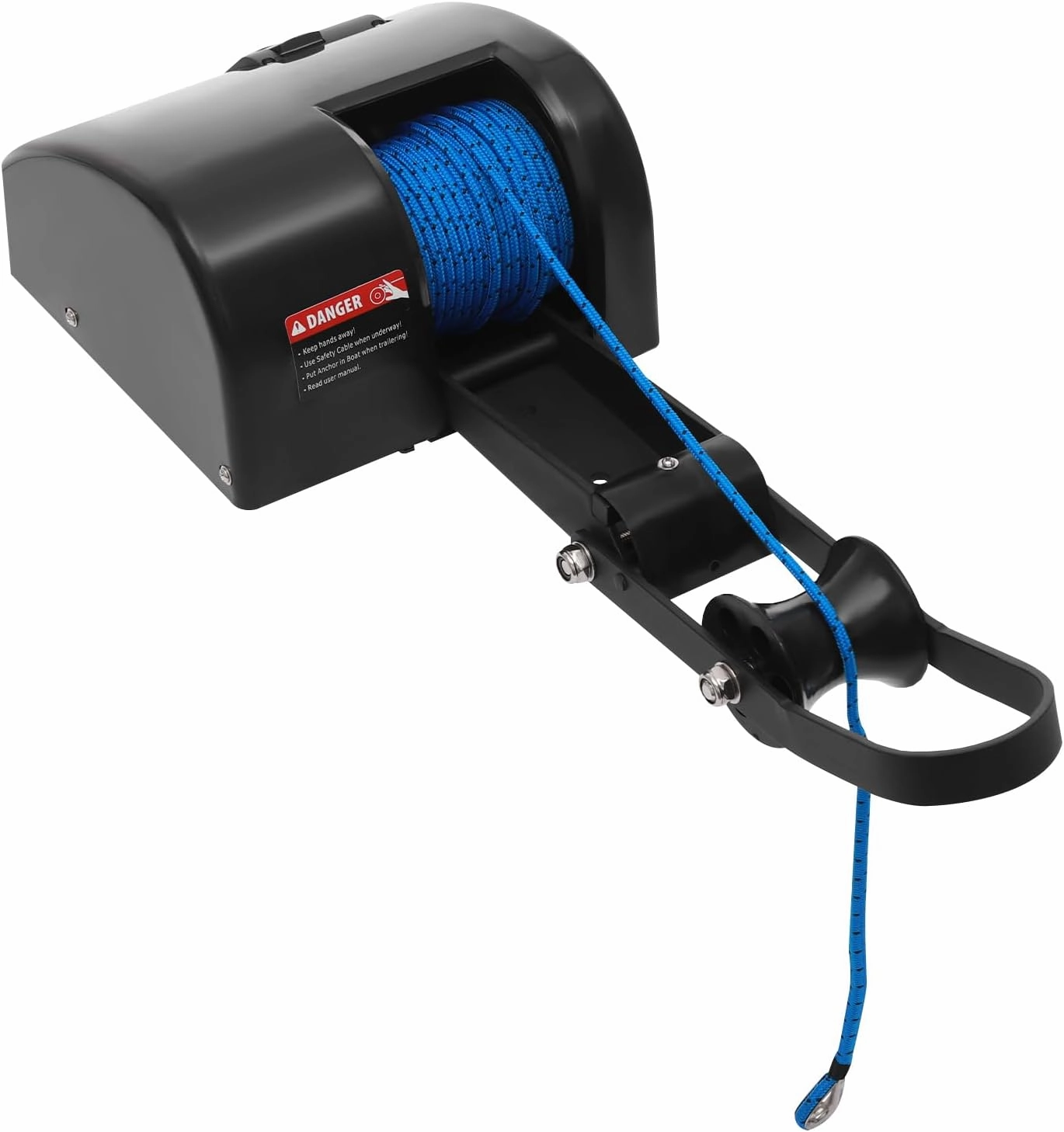 35Lbs Electric Anchor Winch, Boat Anchor Winch Kit 12V Boat Anchor Wench with Wireless Remote Control & 100ft Anchor Rope Windlass Anchor System for 24ft Pontoon Boat