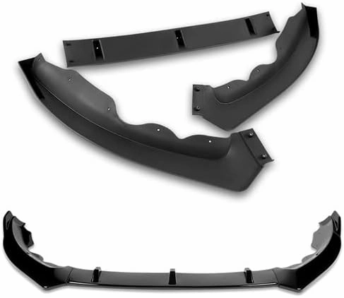 3 Pieces Front Bumper Lip Spoiler Splitter Side Body Kit Trim Protection Compatible with 2013-2016 Ford Fusion Mondeo, 2014 2015 (Painted Black)