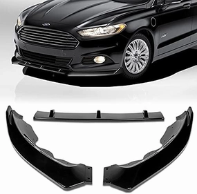 3PCS Front Bumper Lip Kit fit for compatible with 2013-2016 Ford Fusion/Mondeo, STP-Style Splitter Trim Protection Spoiler, Air-Dam-Chin-Diffuser (Painted Black)