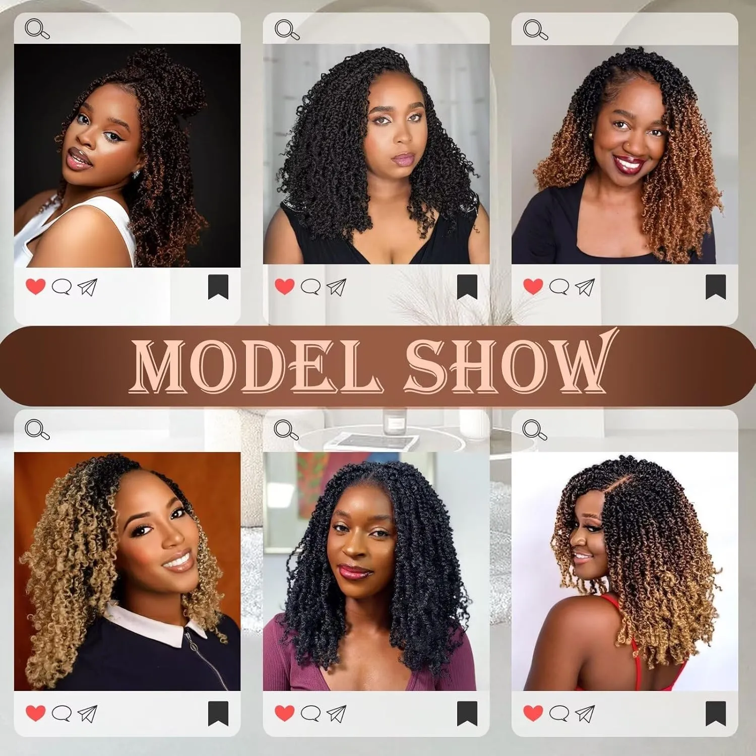 8 Packs Yanky Twist Crochet Hair Pre-twisted Mini Senegalese Twist Braids 12inch Crochet Passion Braids Protective Hairstyle Synthetic Braiding Hair Extention for Black Women(#OT27)