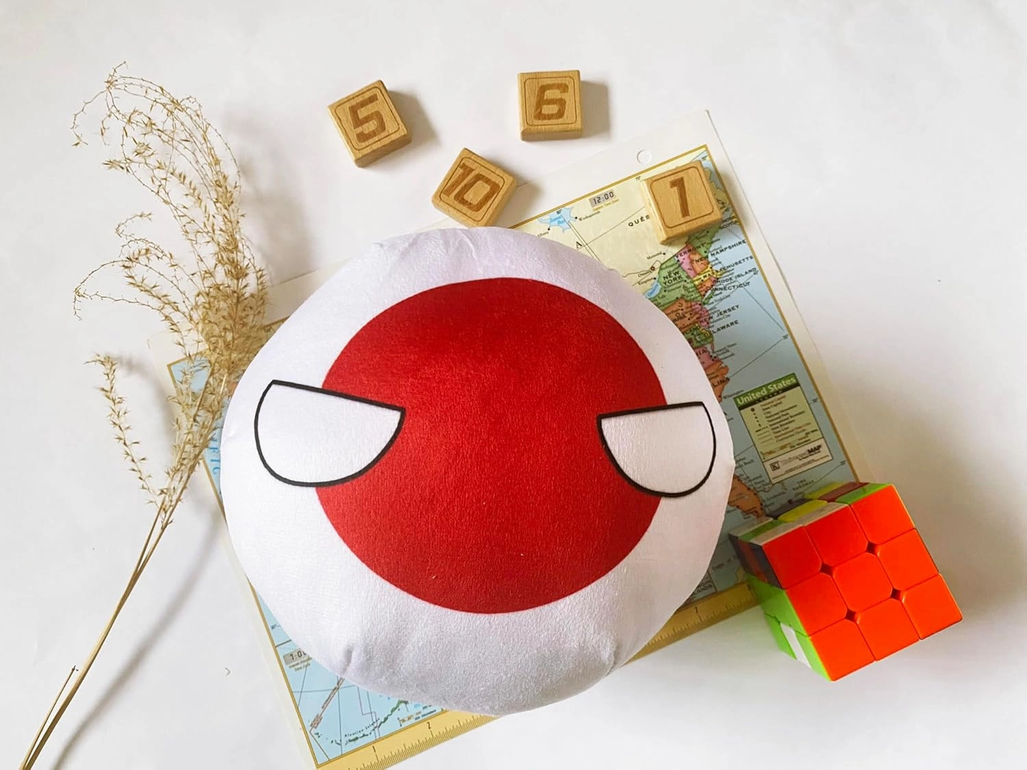 8-Inch Countryball Plushie – Soft and Cute National Ball Toy – Collectible Gift for Fans, Kids, and Plush Enthusiasts (8.Japan)