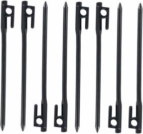 8pcs Cast Iron Tent Pegs Heavy Duty Garden Stakes for Camping Outdoor Use Ground Nails Design for Tents and