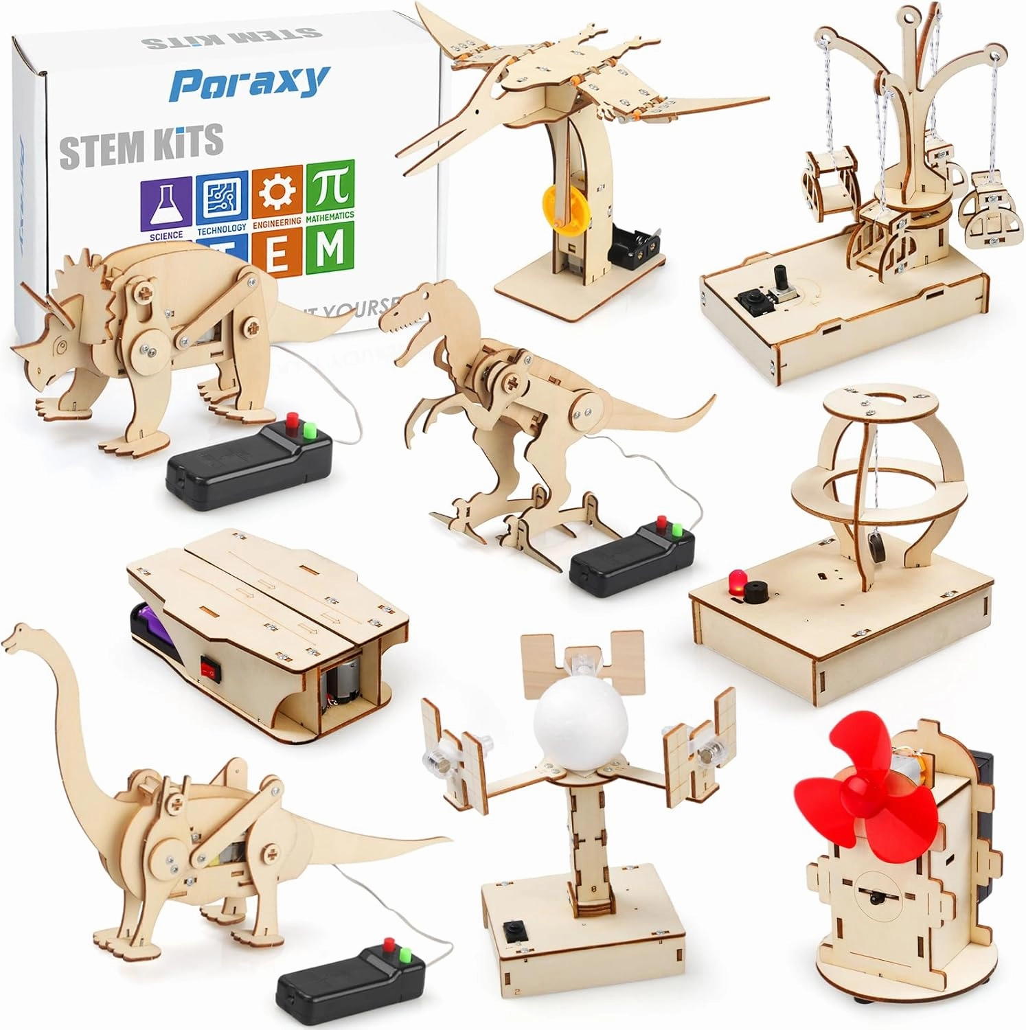 9 in 1 STEM Science Kits for Kids 8-10-12, Toys for Ages 8-13, Gifts for 8 9 10 11 12 13 Year Old Boys and Girls, Robot Crafts Building Kits, Educational Engineering Experiments Projects