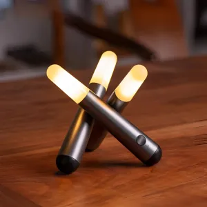 Adjustable Brightness LED Table Lamp - Rechargeable, Modern Design