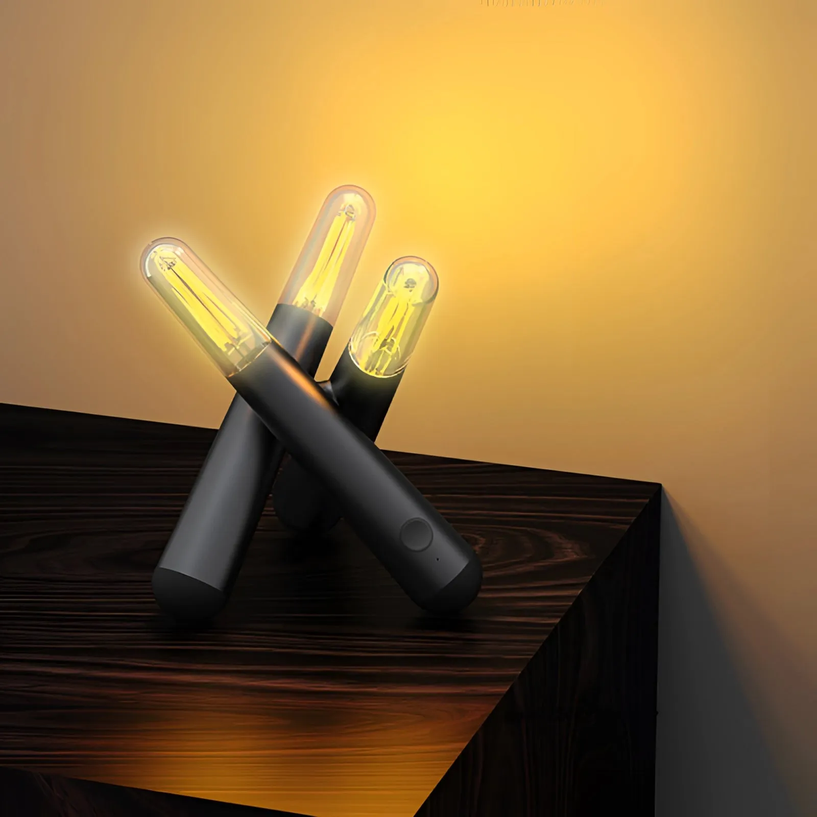 Adjustable Brightness LED Table Lamp - Rechargeable, Modern Design