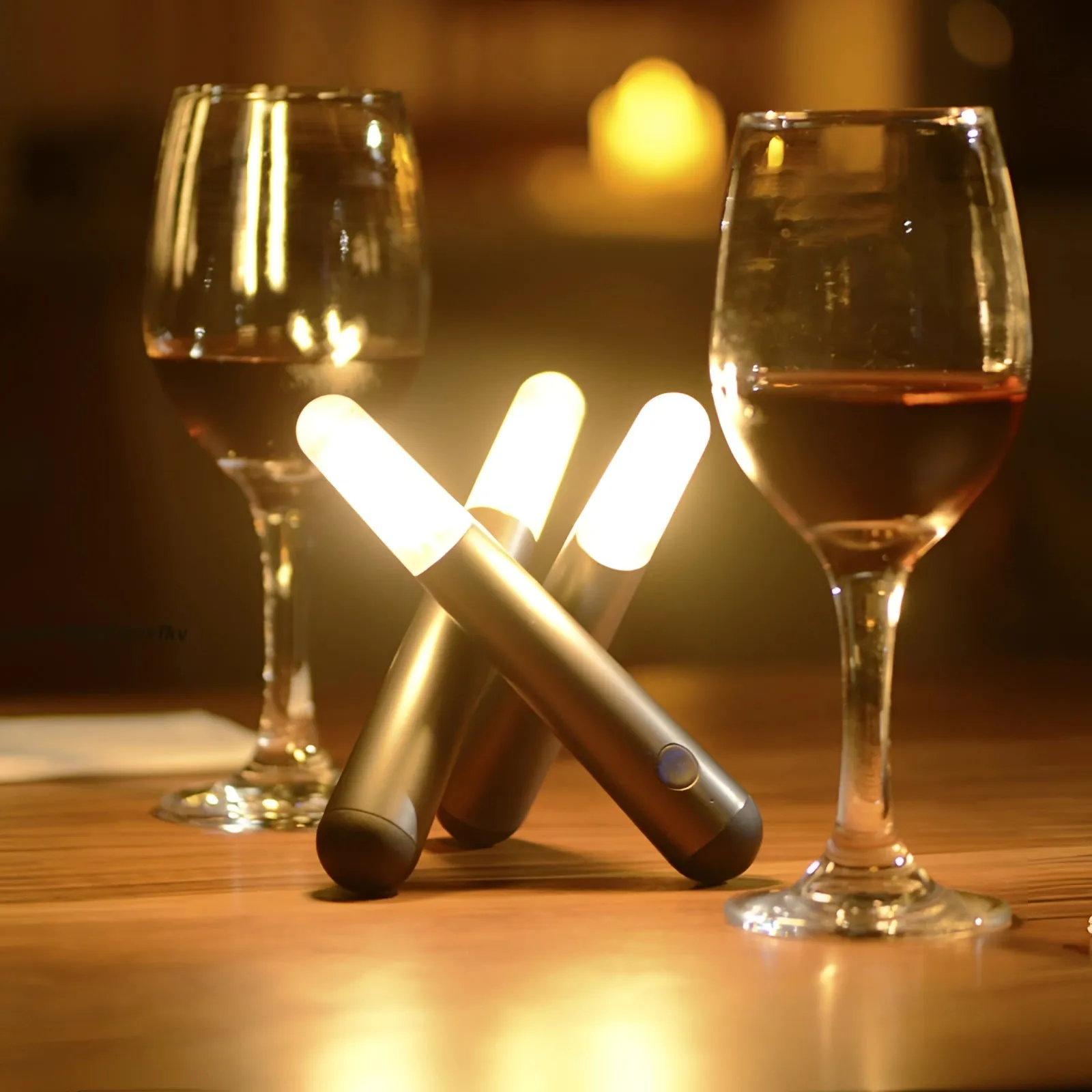 Adjustable Brightness LED Table Lamp - Rechargeable, Modern Design