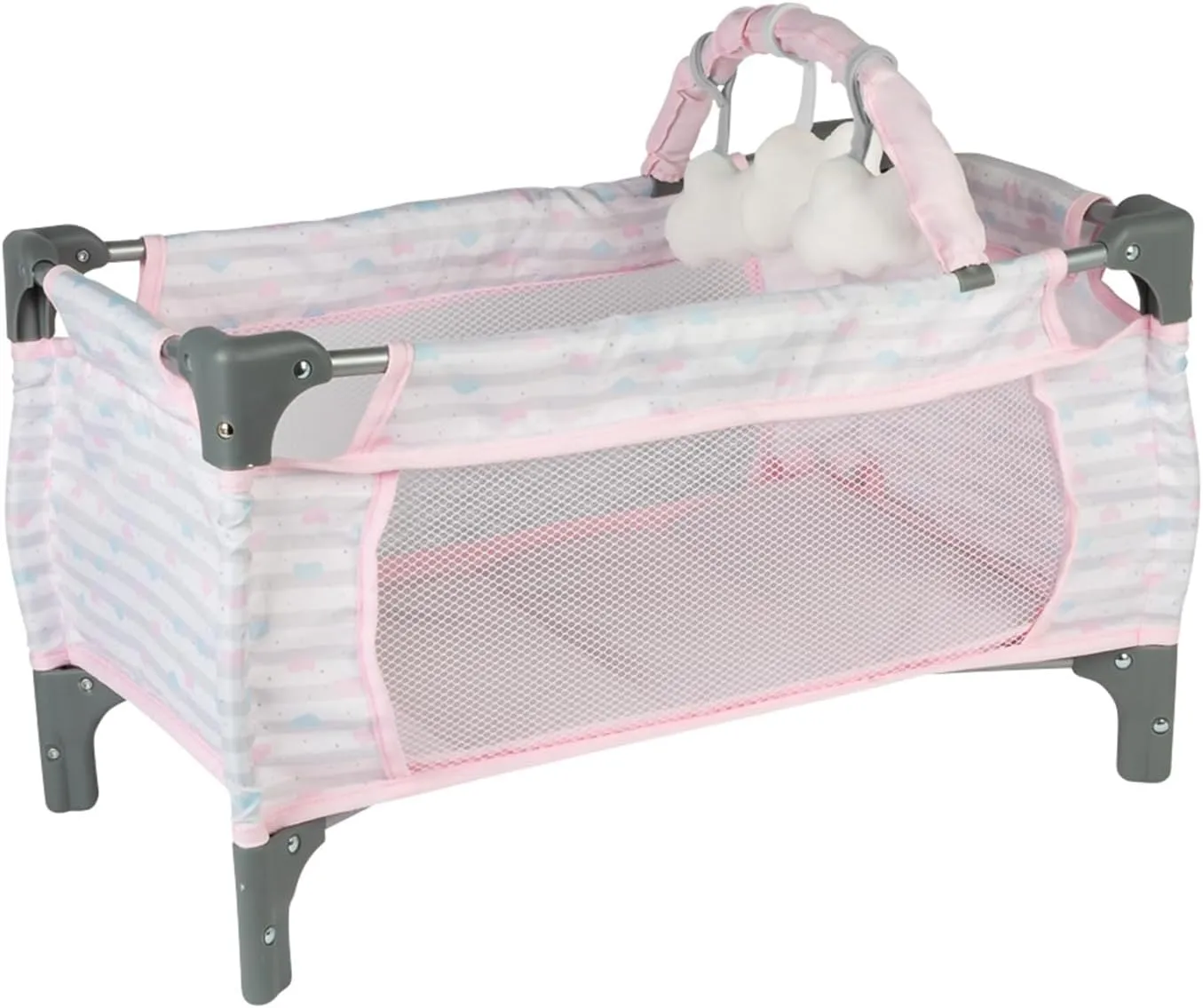 Adora Pink Deluxe Doll Pack-N-Play, Crib & Changing Table Set, Includes Storage Box, Holds Most Dolls up to 20' for Ages 3 