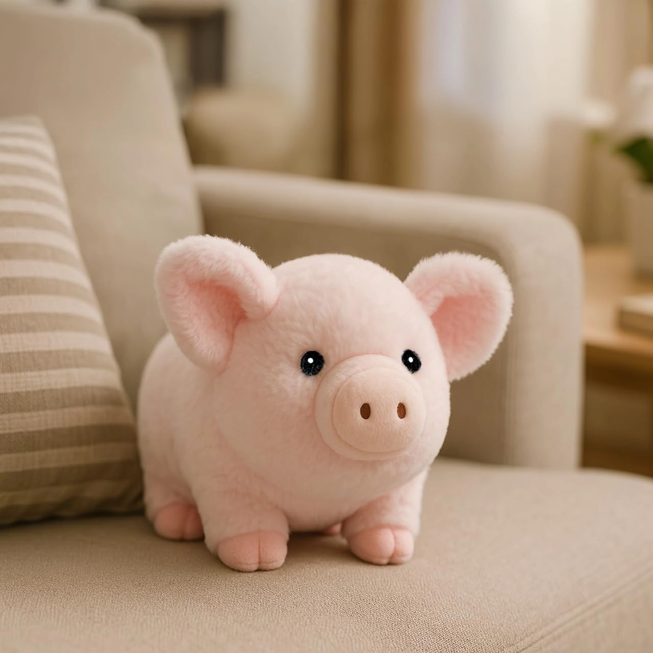 Adorable Pink Pig Plush Toy - 12 Inch Soft & Cuddly Stuffed Animal Piggy, Perfect for Kids, Babies, Toddlers - Cute Farm Animal Gift