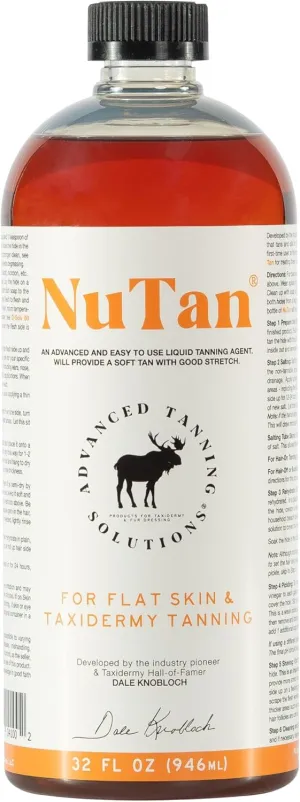 Advanced Tanning Solutions - NuTan 32oz DIY Hide and Fur Tanning Solution - Next Generation At Home Hair-On and Buckskin Tan