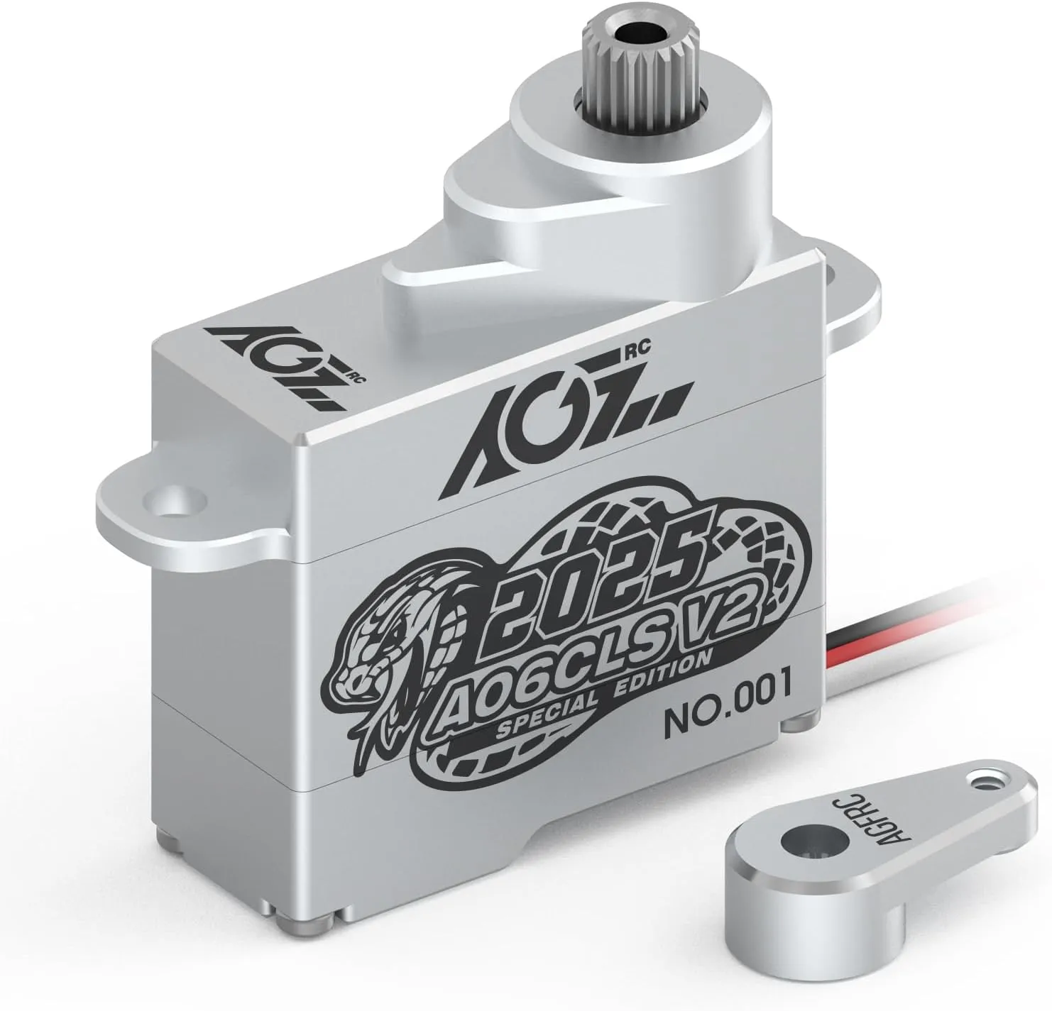 AGFRC 3.0kg Micro RC-Steering Servo-Motor - 0.052Sec High Speed HV Full Metal Gear Digital Coreless Servo for Mini-Z Cars, Small Airplanes (A06CLS V2 2025 Special Edition)