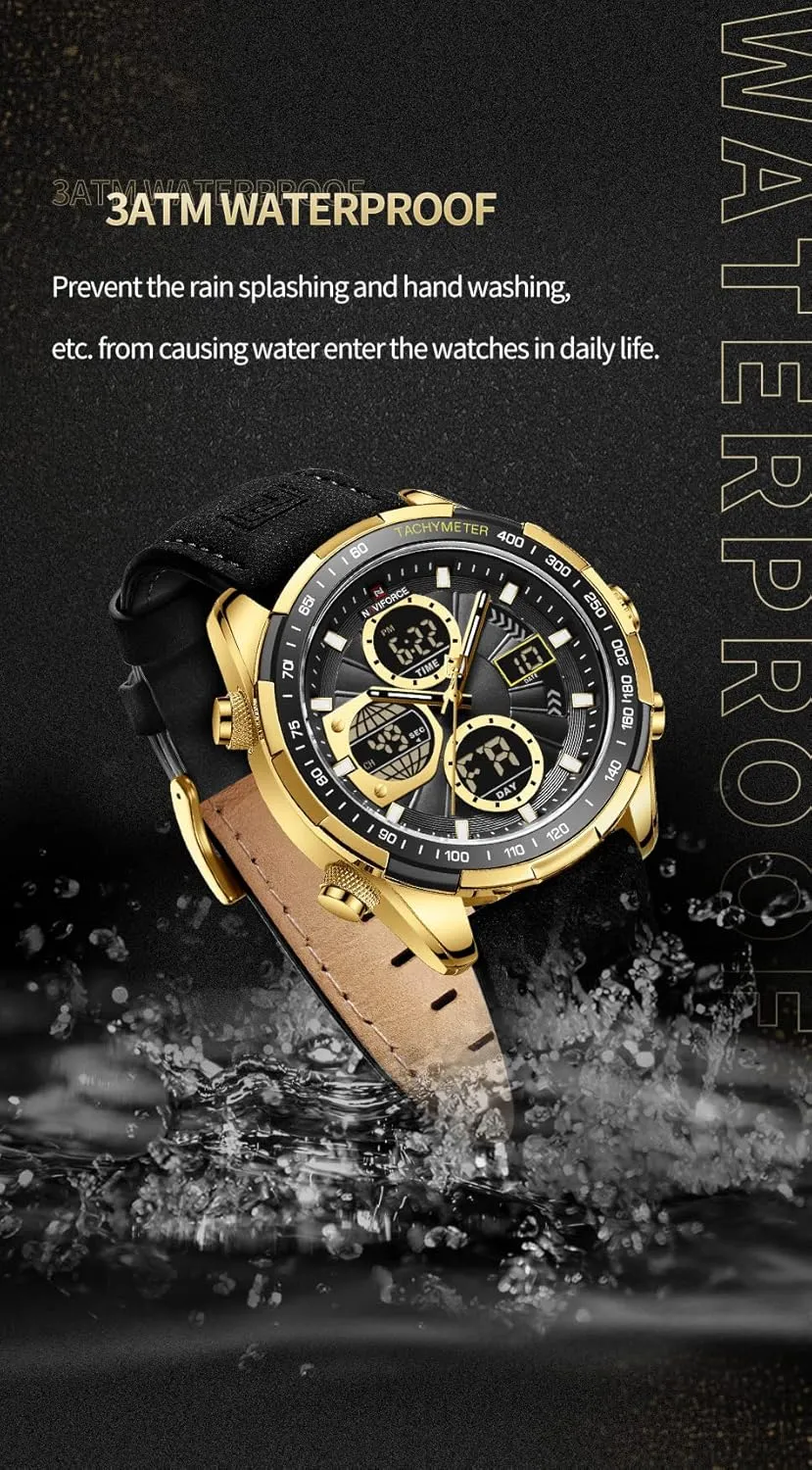 AIMES Watch for Men Sport Military Waterproof Chronograph Mens Watches Analog Quartz Big Face Classic Stylish Fashion Casual Designer Business Work Wrist Watch Elegant Gift for Men