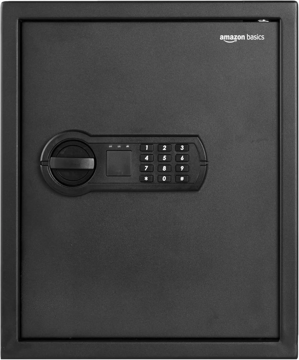 Amazon Basics Steel Home Security Safe with Programmable Electronic Combination Lock for Documents, Jewelry, Valuables, 1.52 Cubic Feet, Black, 13.8"W x 13"D x 16.5"H