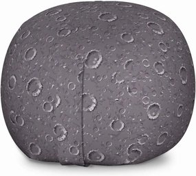 Ambesonne Space Storage Toy Bag Chair, Surface of an Asteroid Planet Pattern with Huge Crater Spots and Circles Universe Theme, Stuffed Animal Organizer Washable Bag, Large Size, Dimgrey