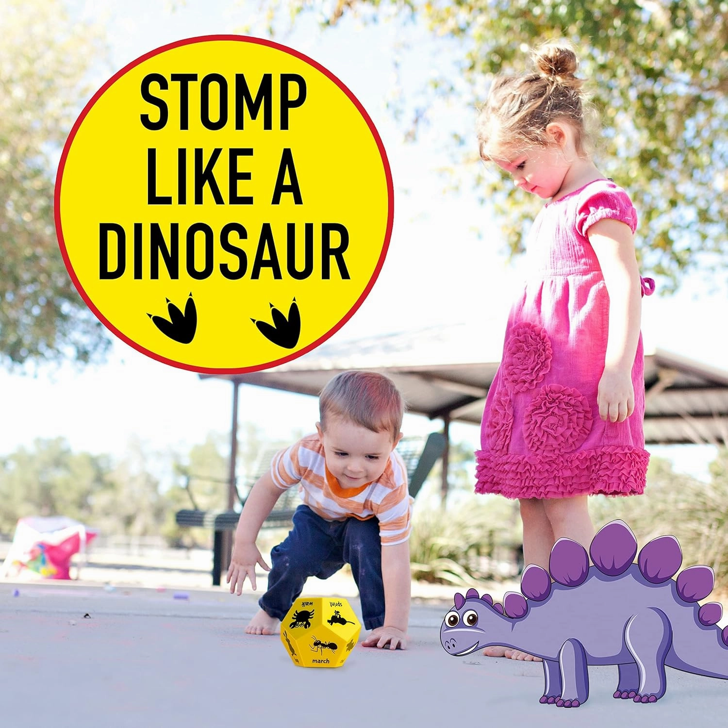 Animal Dice Game - Gross Motor Toys for Toddlers 3-5, Outdoor and Indoor Activities for Kids, Pre School Games, Recess Toys for Elementary Outside