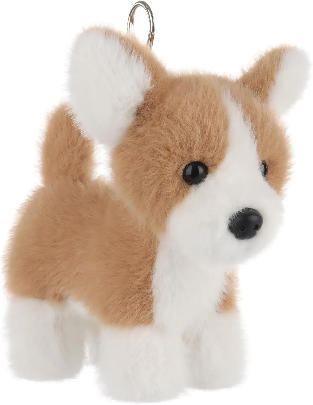 Apricot Lamb Corgi Dog Cute Keychain, Soft Stuffed Plush Keychain Toys for Kids’ Backpack, Purse
