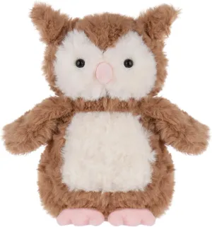 Apricot Lamb Flower Owl Plush Stuffed Animals for Kids, Soft Cute Plush Toys for Baby Girl and Boy, Fluffy Flower Owl Brown (Dark Brown)