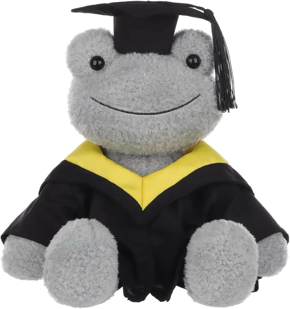 Apricot Lamb Graduated Grey Frog Stuffed Animals for Kids, Soft Cute Plush Toys for Baby Girl and Boy, Fluffy Graduated Grey Frog