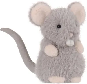 Apricot Lamb Grey Rat Plush Mouse Stuffed Animals for Kids, Soft Cute Plush Toys for Baby Girl and Boy, Fluffy Grey Rat Grey 6 Inches