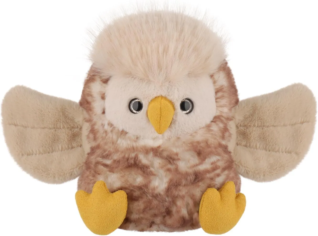 Apricot Lamb Wizard Bird Witty Owl Plush Stuffed Animals for Kids, Soft Cute Plush Toys for Baby Girl and Boy, Fluffy Wizard Bird Witty Owl Brown 6.3 Inches